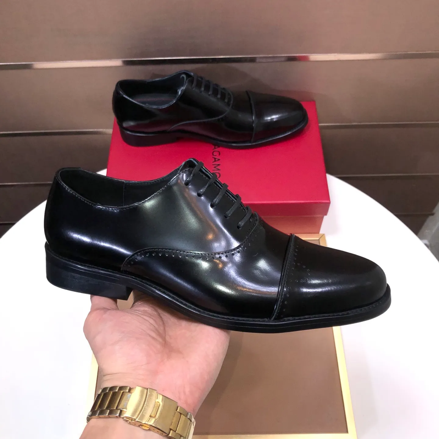 Men's shoes 💰540💰 [Ferragamo/Ferragamo] The latest model from the counter. Original imported high-quality cowhide with open sides + imported 🐂 cowhide lining + original luxury metal buckle + original combination outsole. Comparison is stress-free 38–45 (45 is custom-made and cannot be returned or exchanged)